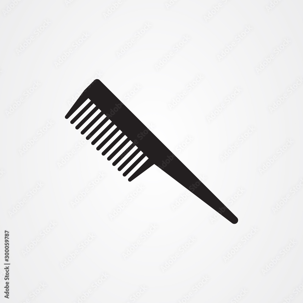 Comb icon logo vector design for barber shop. Comb icon logo vector design for barber shop.