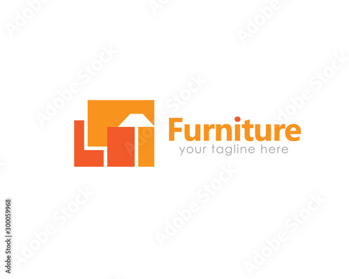 Furniture logo. This logo is ideal for an furniture company, interior design company, decor expert, production company, etc. Vector illustration