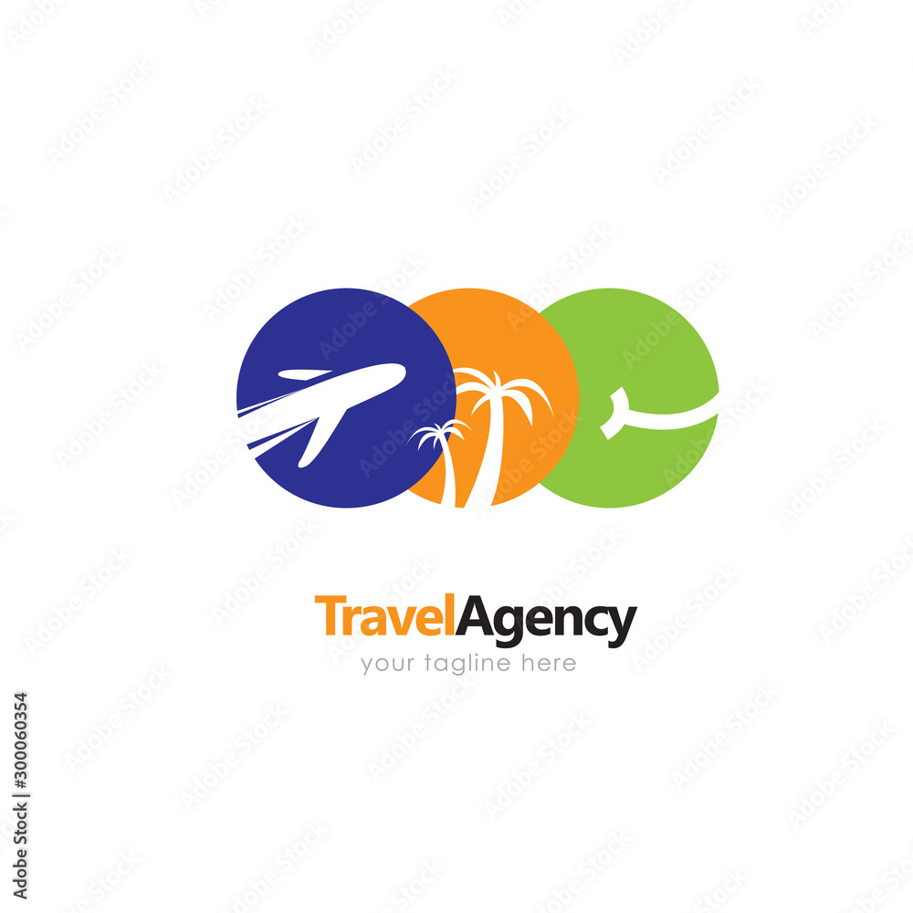 Travel agency logo, trip logo design. Vector illustration Travel agency logo, trip logo design. Vector illustration