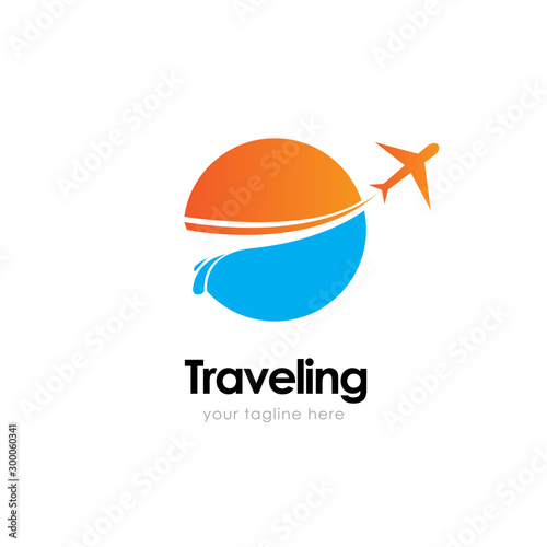 Travel agency logo, trip logo design. Vector illustration
