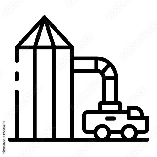 Wheat elevator icon. Outline wheat elevator vector icon for web design isolated on white background