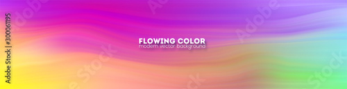 Abstract flowing smoothly pattern. Stream of colorful liquid shape. Modern background with color ink or smoke. Template for dynamic design of cover, posters, flyer. Vector illustration EPS10