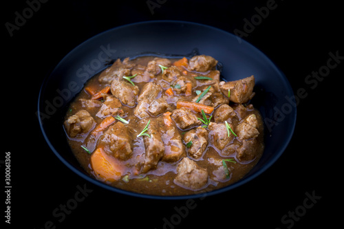 beef casserole in the bowl