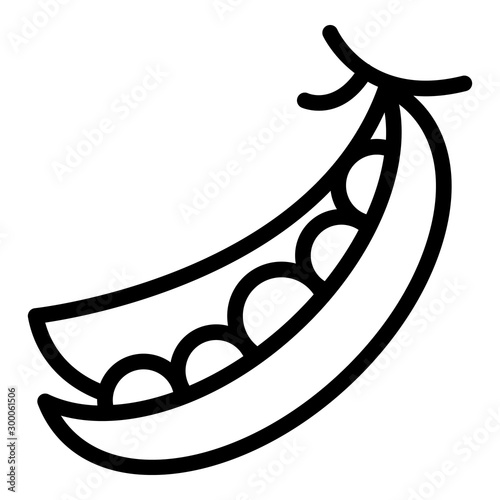 Peas icon. Outline peas vector icon for web design isolated on white background
