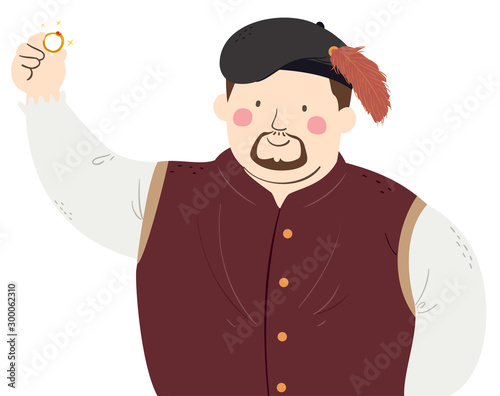Man Medieval Merchant Illustration