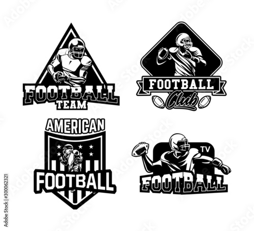 american football symbol, badge for team, club or competition