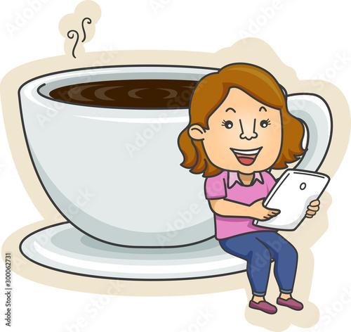 Teen Girl Coffee Cup Tablet...