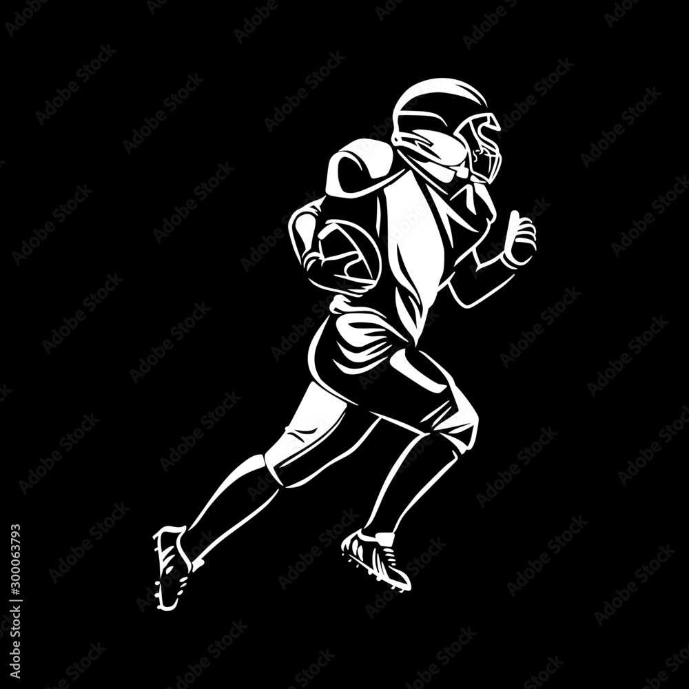 american football player running with the ball american football player running with the ball