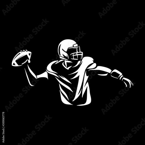 american football player throwing ball