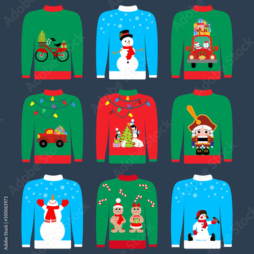 Christmas ugly sweater illustration