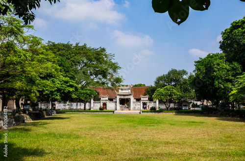 The main gate of Co Loa communal temple  in ancient Co Loa citadel, Vietnam. Co Loa was capital of Au Lac (old Vietnam), the country was founded by Thuc Phan (An Duong Vuong) about 2nd century BC.  photo