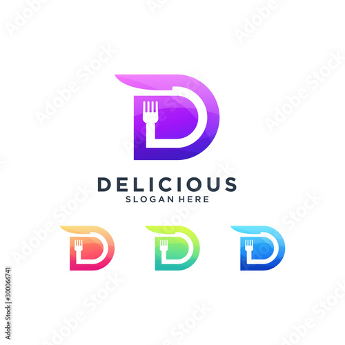 d logo letter mark eat