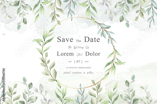 Elegant wedding frames multi purpose design with watercolor background