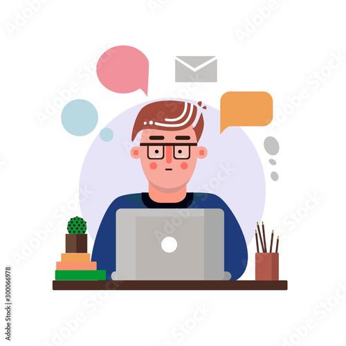 Manager, designer, programmer.Customer service, operator man. Flat