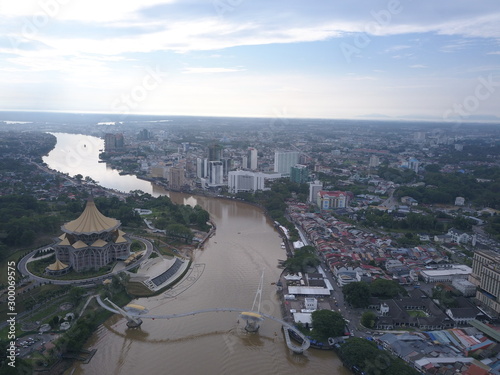 Kuching, Sarawak / Malaysia - October 16 2019: The buildings, landmarks and scenery of the Kuching city, capital of Sarawak, Borneo island photo