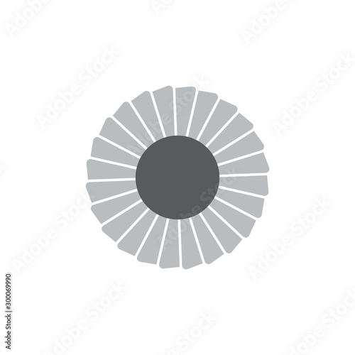 swirl turbine simple geometric symbol logo vector