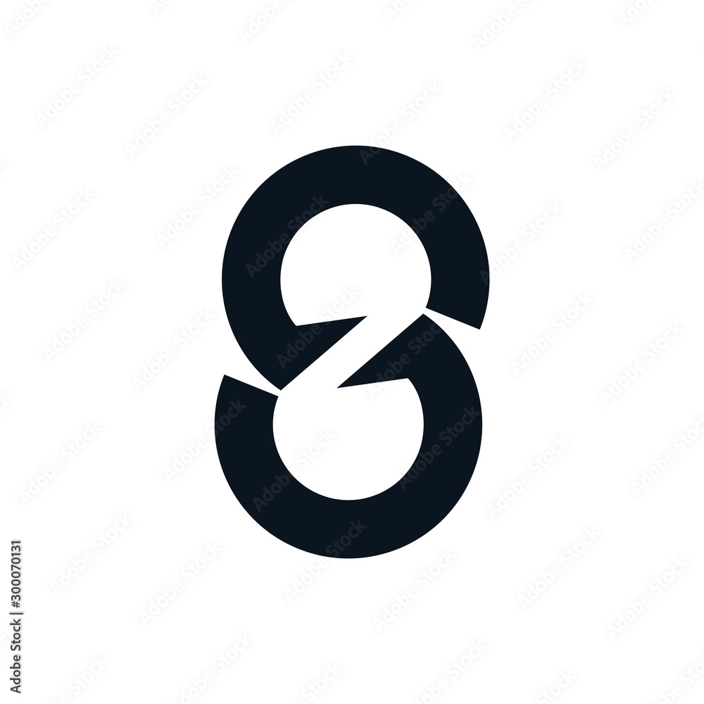 letter s loop geometric line logo vector letter s loop geometric line logo vector