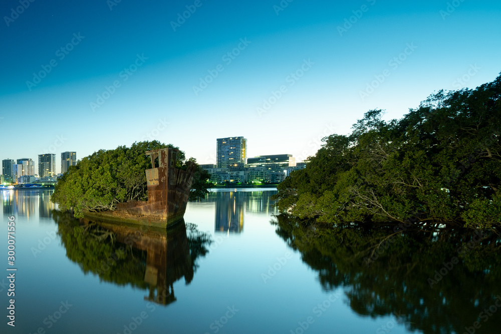 reflection in the water