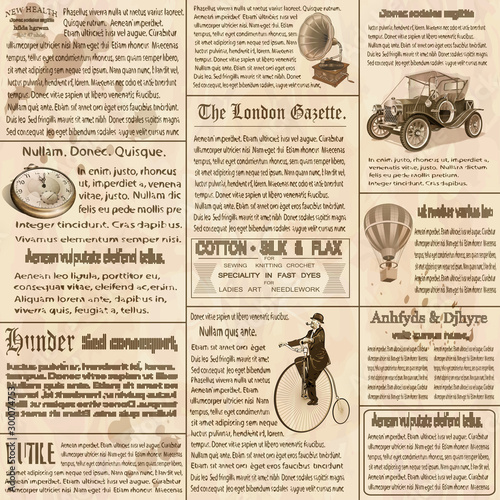 Old newspaper british background.	