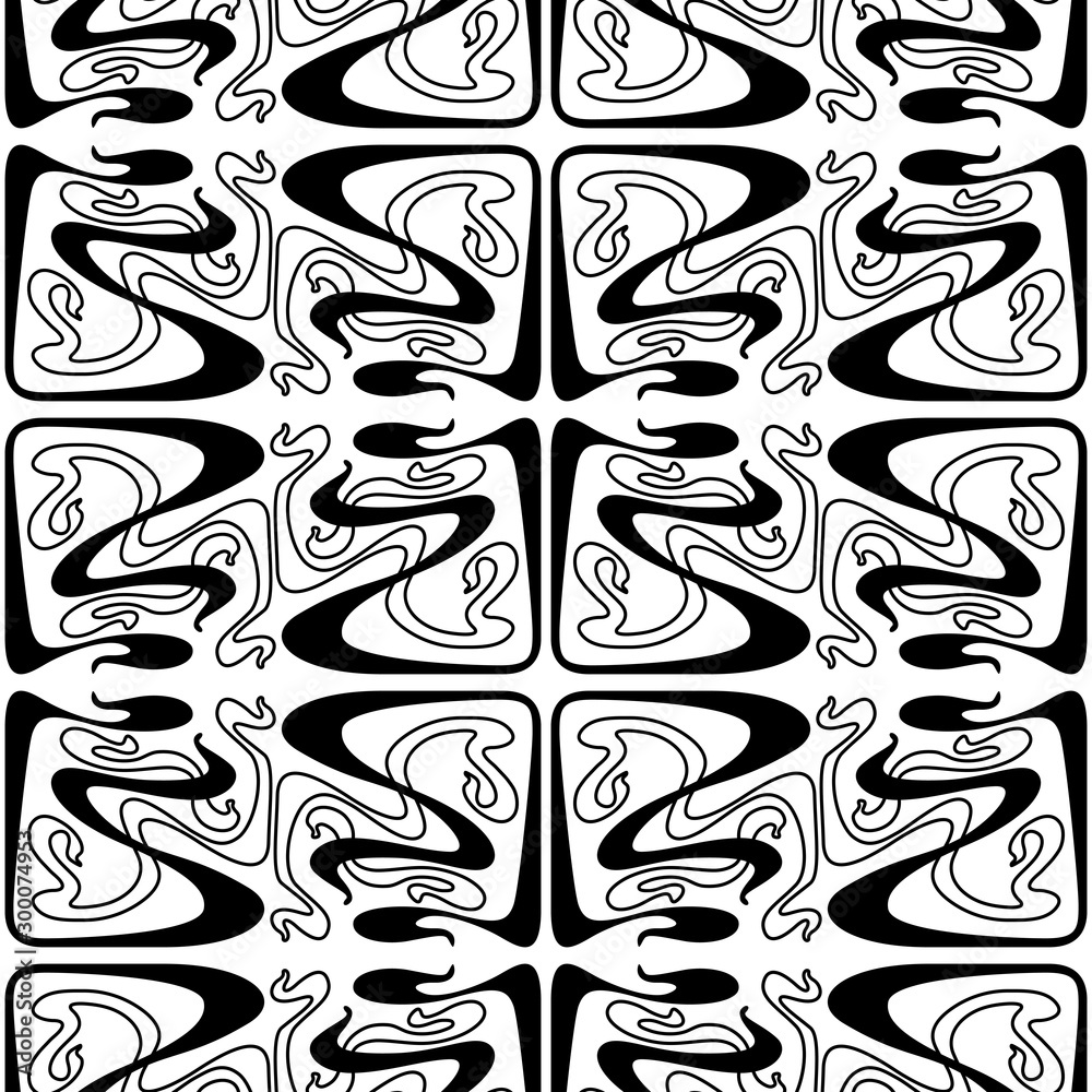 Art Nouveau seamless pattern. Art Nouveau seamless pattern.