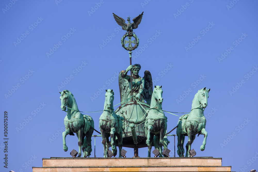Obraz premium Quadriga of the Brandenburg Gate in Berlin, Germany