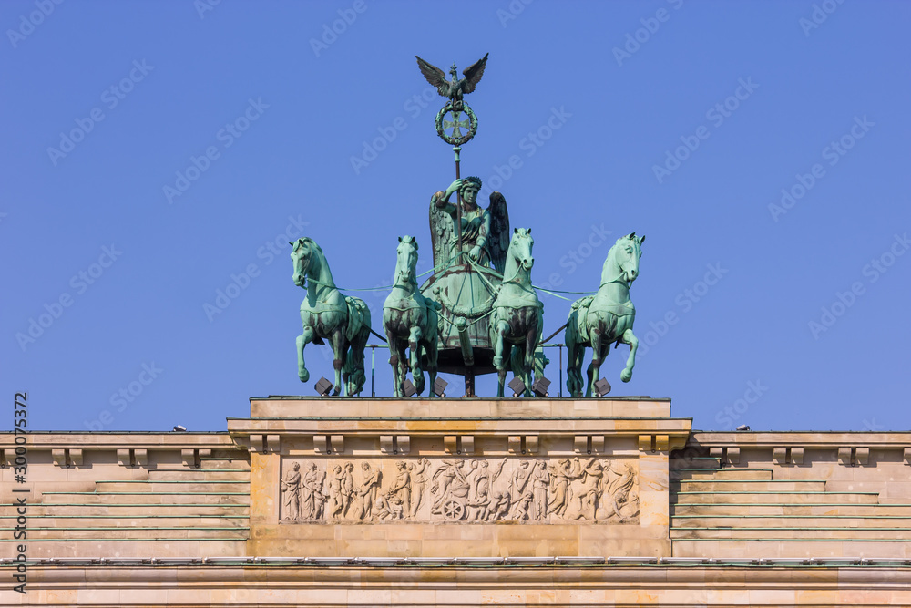 Obraz premium Quadriga of the Brandenburg Gate in Berlin, Germany