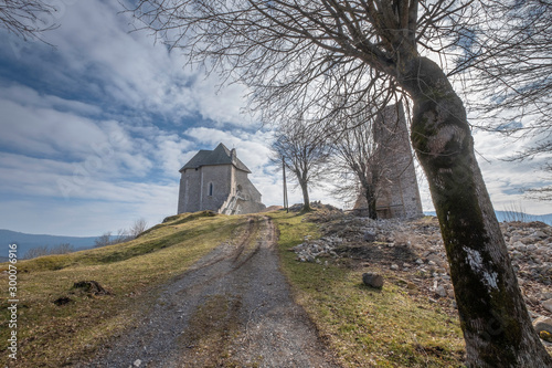Medievale castle Sokolac in village Brinje, Lika, Croatia photo