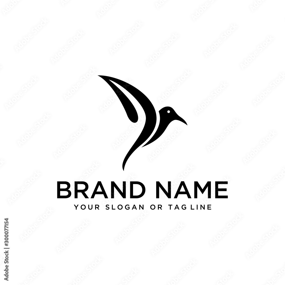 Obraz premium bird design logo vector white background template