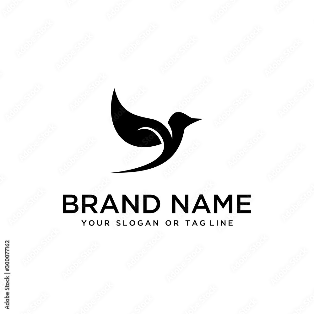 bird design logo vector white background template bird design logo vector white background template