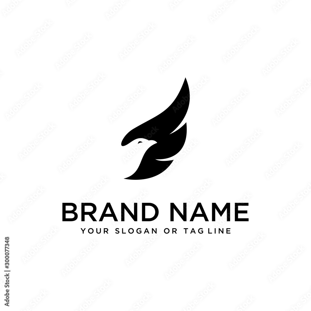 Naklejka premium bird design logo vector white background template