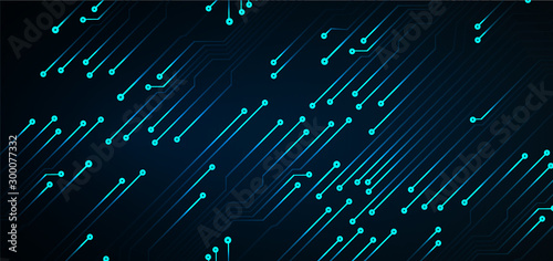 Blue cyber circuit future technology concept background