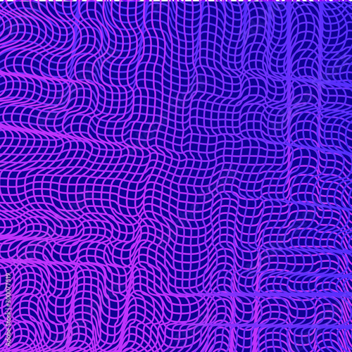 Background from curved cross colored lines in the form of waves.