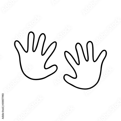 Baby hands icon. Vector concept illustration for design.