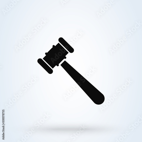 Judge gavel Simple modern icon design illustration