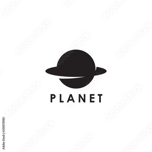 Planet icon logo design vector template
