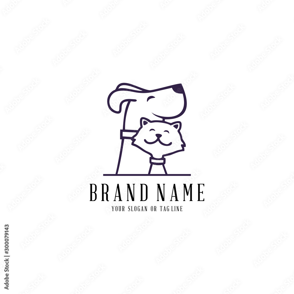 creative logo design Dog and Cat vector template creative logo design Dog and Cat vector template