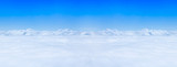 Panorama of top view blue sky and cloud.