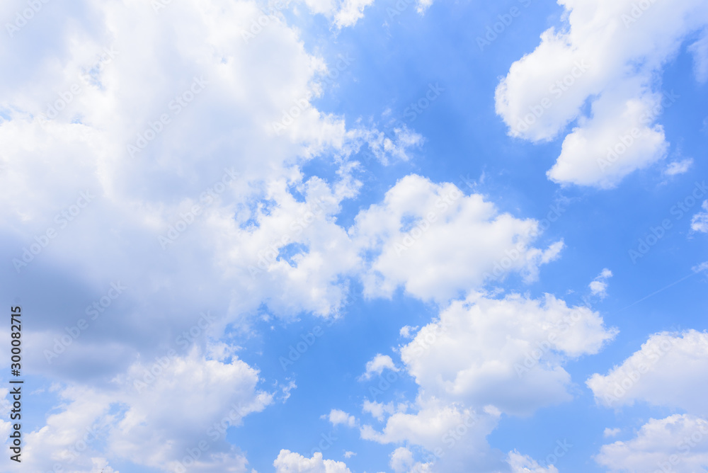 Fototapeta premium The nature of blue sky with cloud in the morning.