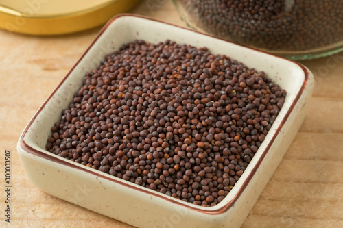 Bowl with brown mustard seed