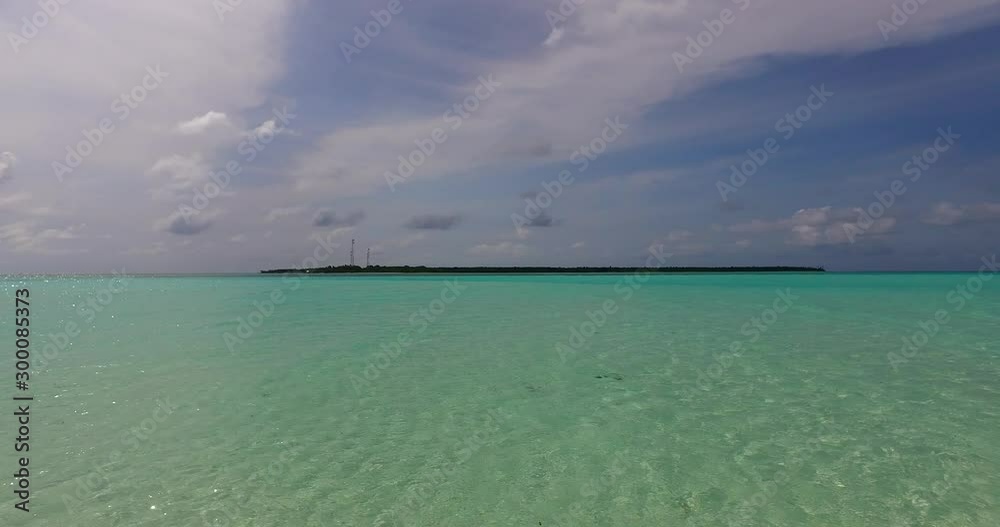 Tropical Sea And Blue Sky With Fluffy Clouds Background Tropical Sea And Blue Sky With Fluffy Clouds Background