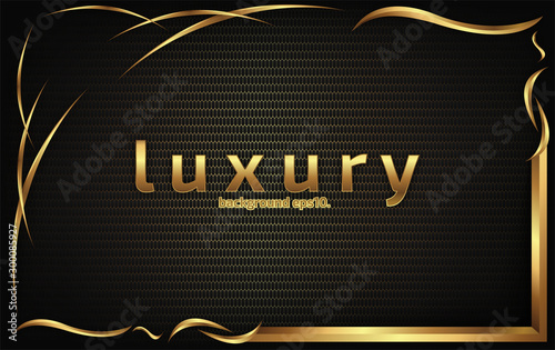 Abstract black luxury background image Golden curve vip concept for party invitation card design