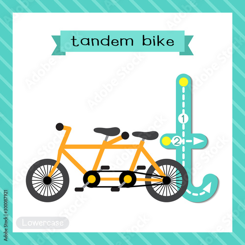 Letter T lowercase tracing. Tandem Bike