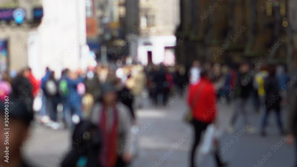 Anonymous Out of Focus People Walking in Generic British City Anonymous Out of Focus People Walking in Generic British City