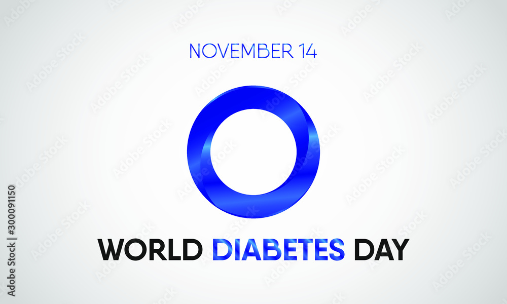 Vector illustration on the theme of Diabetes day on November 14th.