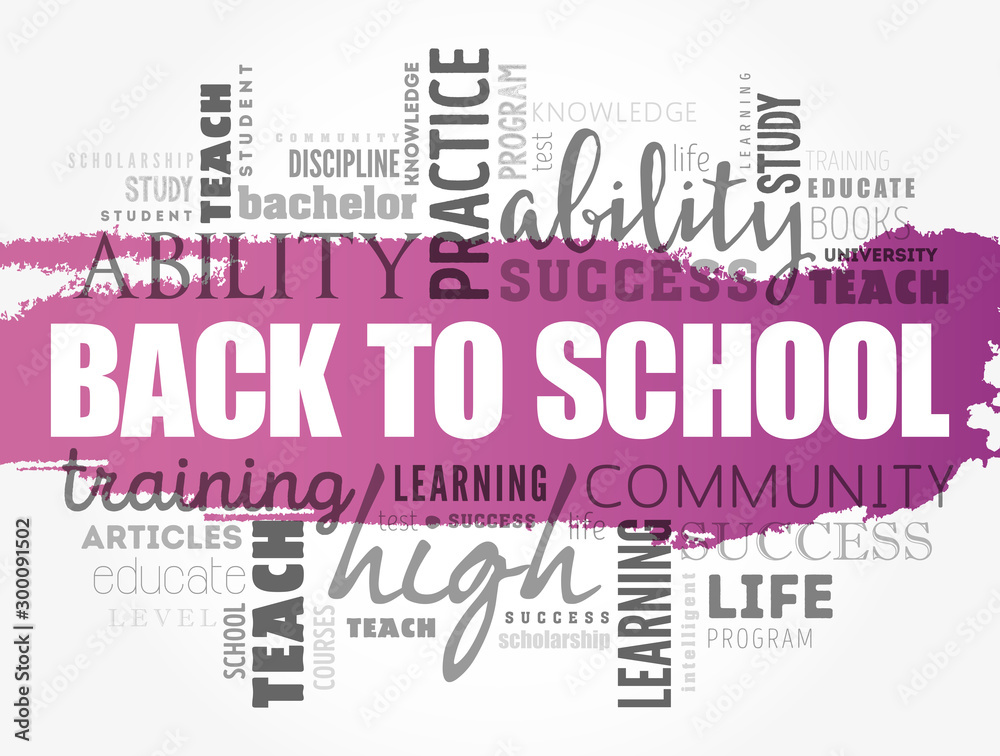 Fototapeta premium Back to School word cloud collage, education concept background