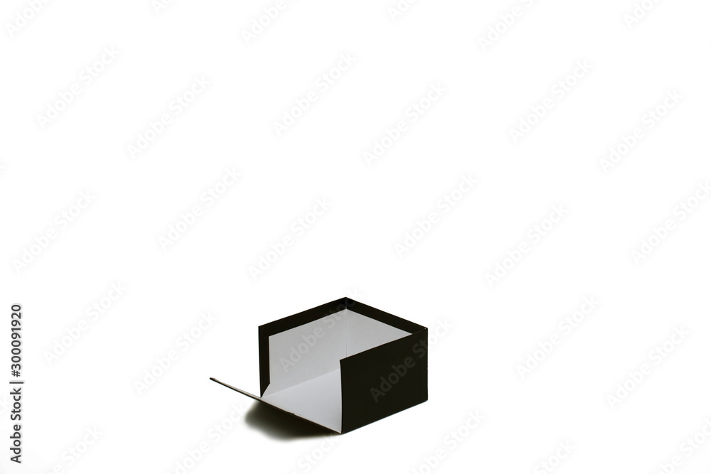 Black gift box. Black gift box.