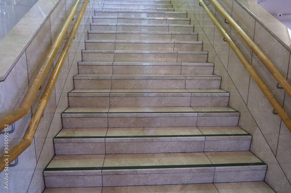 Tiled staircase in a japanese station Tiled staircase in a japanese station