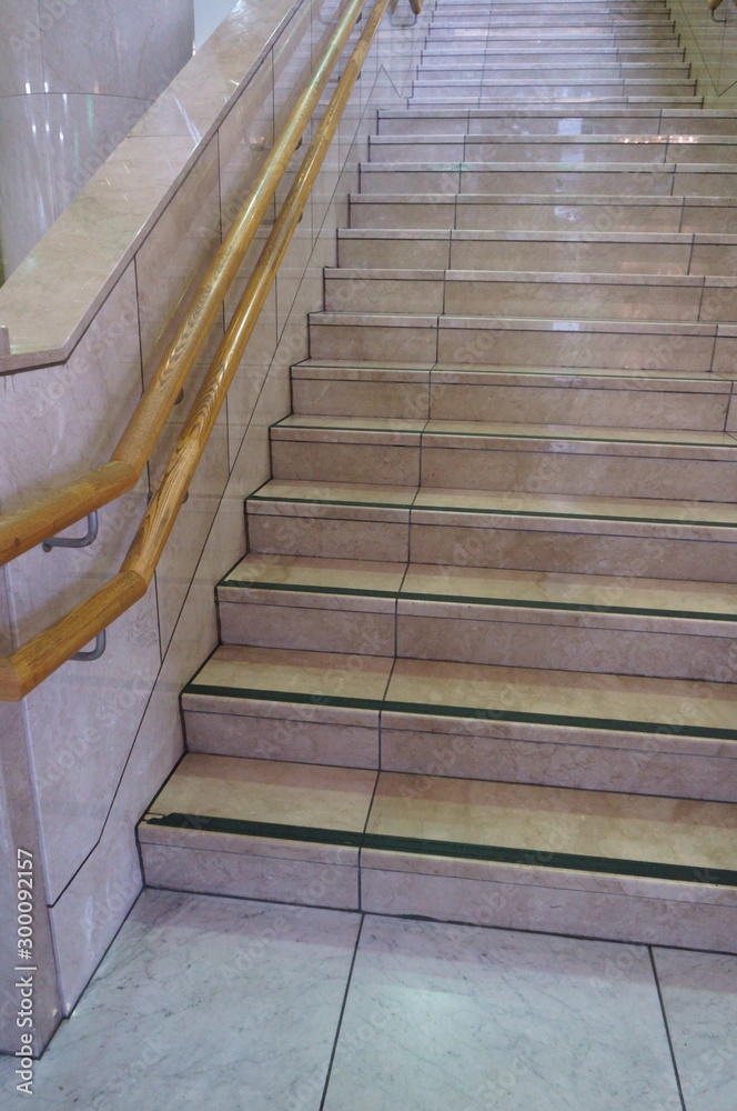 Tiled staircase in a japanese station Tiled staircase in a japanese station