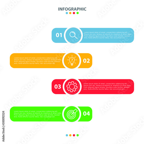 Business Infographic Template, Business concept with 5 steps.