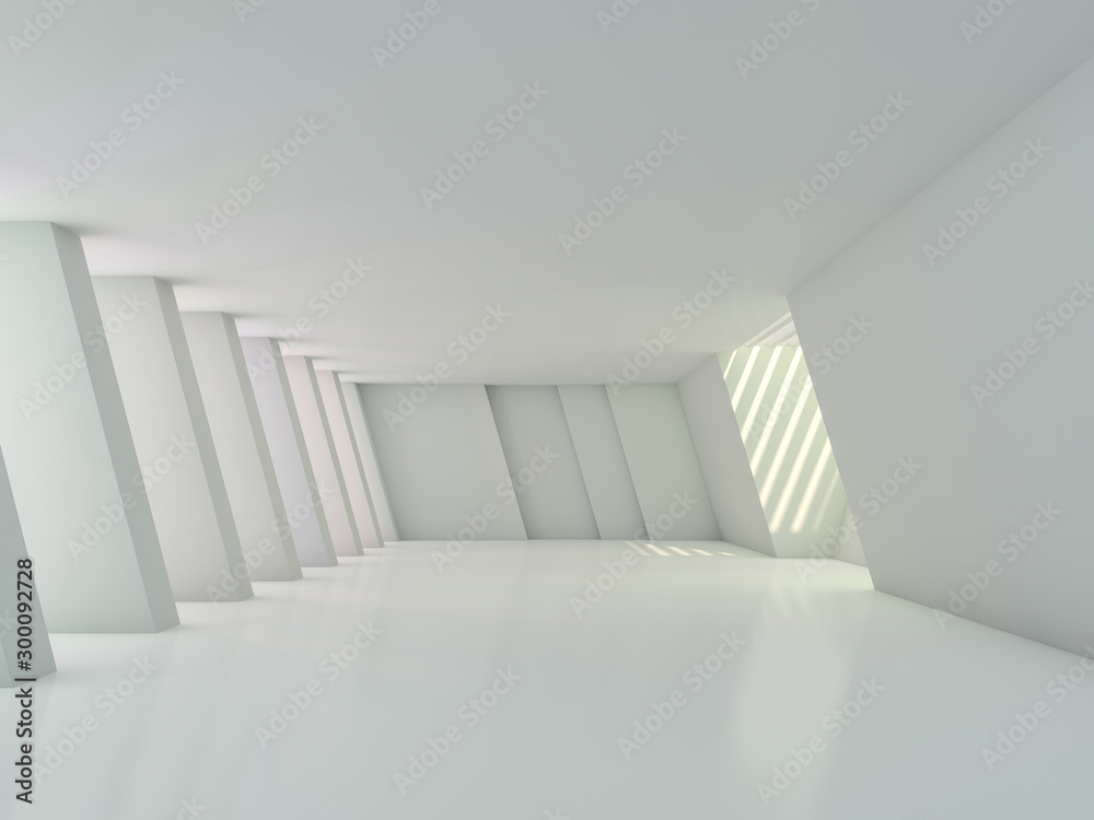 Fototapeta premium Abstract modern architecture background. 3D